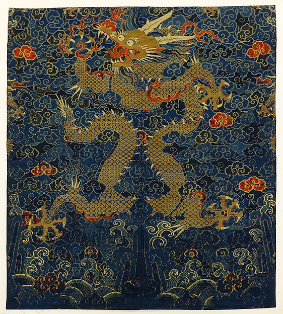 Panel with dragon (part of a robe-length) by an unrecorded maker, The Metropolitan Museum of Art